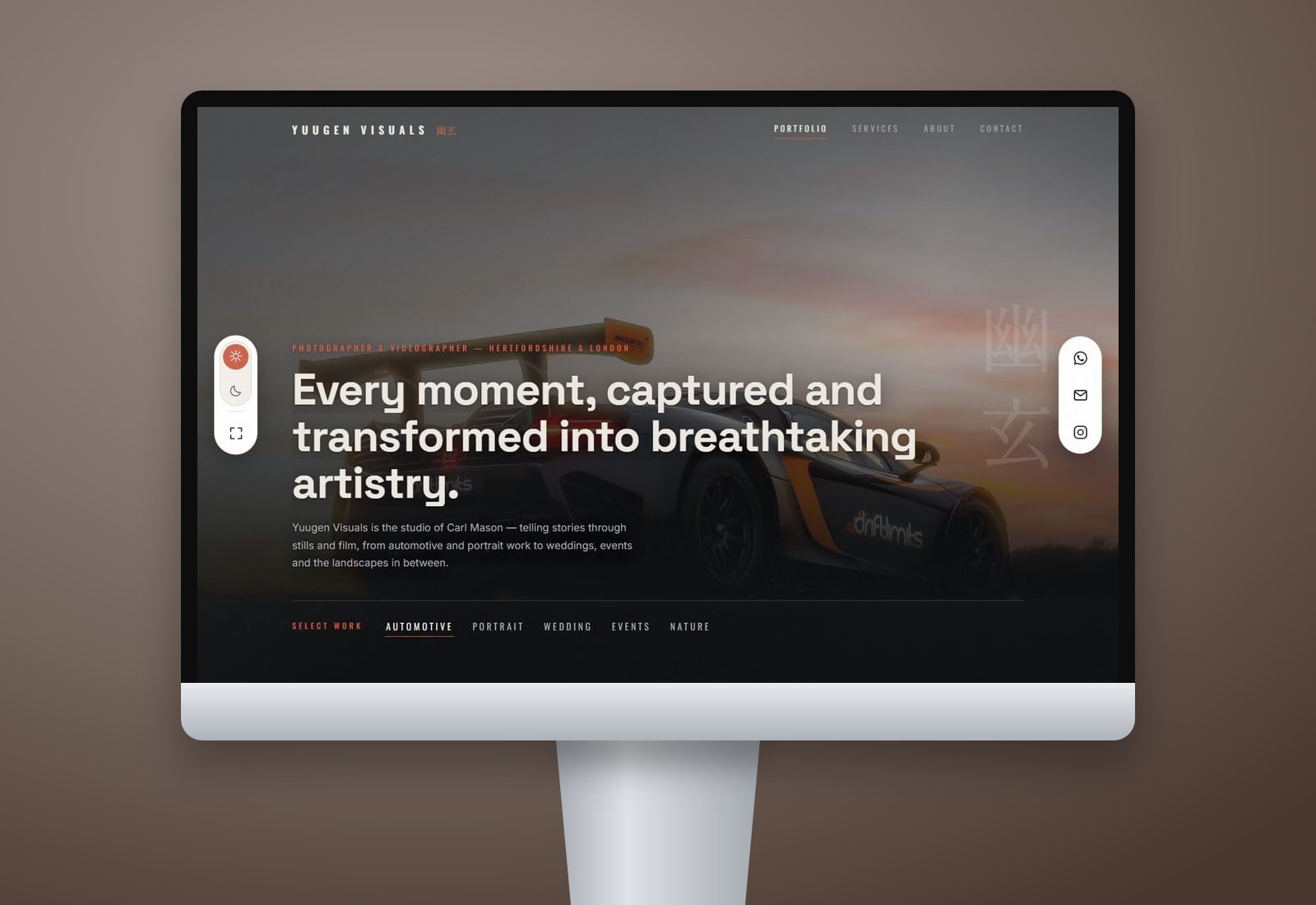 Yuugen Visuals website